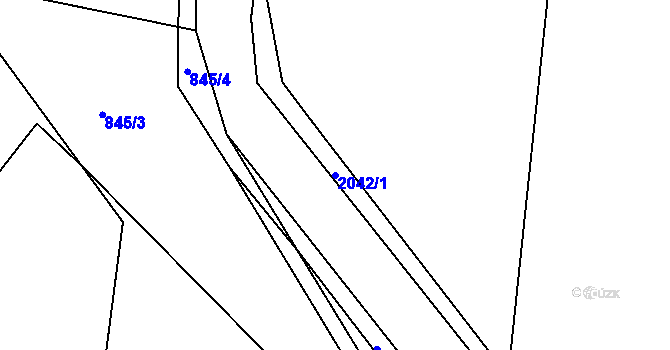 Parcela st. 2042/1 v KÚ Merklín u Přeštic, Katastrální mapa