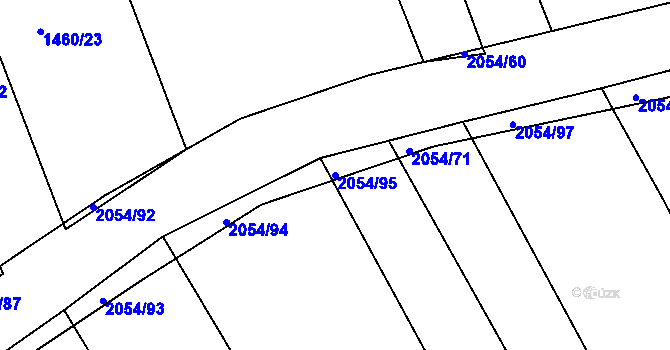 Parcela st. 2054/95 v KÚ Merklín u Přeštic, Katastrální mapa