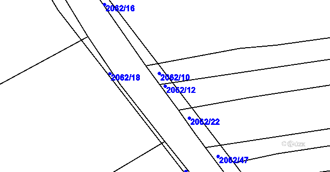 Parcela st. 2062/12 v KÚ Merklín u Přeštic, Katastrální mapa
