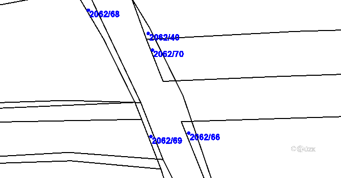 Parcela st. 2062/71 v KÚ Merklín u Přeštic, Katastrální mapa