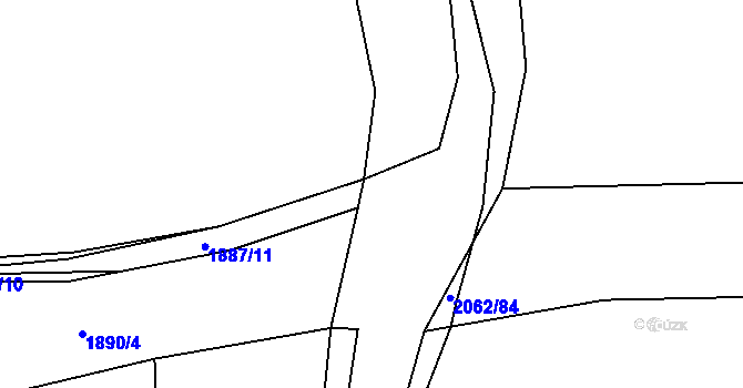 Parcela st. 2062/79 v KÚ Merklín u Přeštic, Katastrální mapa