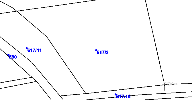 Parcela st. 617/2 v KÚ Žichov, Katastrální mapa