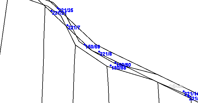 Parcela st. 221/8 v KÚ Stará Trnávka, Katastrální mapa