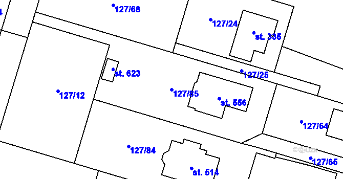 Parcela st. 127/85 v KÚ Měšice u Prahy, Katastrální mapa