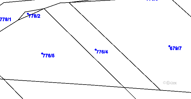 Parcela st. 776/4 v KÚ Měšice u Tábora, Katastrální mapa