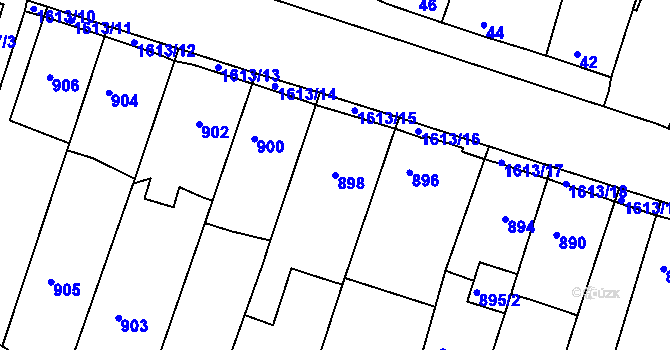 Parcela st. 898 v KÚ Měšice u Tábora, Katastrální mapa