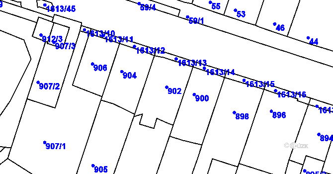 Parcela st. 902 v KÚ Měšice u Tábora, Katastrální mapa