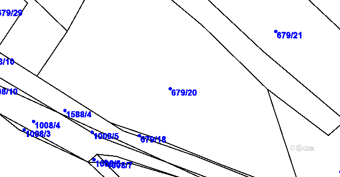 Parcela st. 679/20 v KÚ Měšice u Tábora, Katastrální mapa