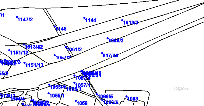 Parcela st. 917/44 v KÚ Měšice u Tábora, Katastrální mapa