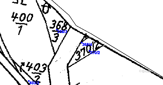 Parcela st. 368/4 v KÚ Měšín, Katastrální mapa
