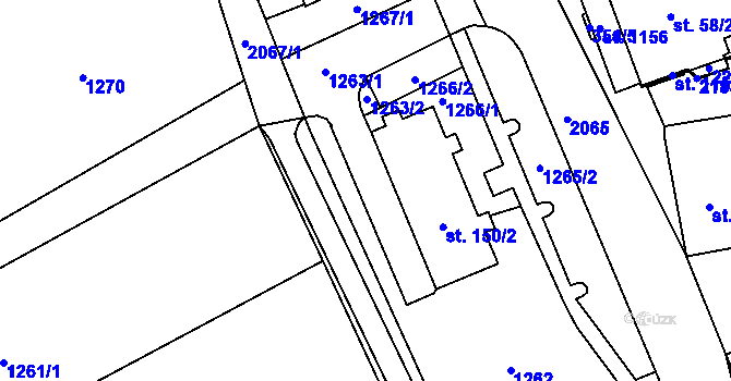 Parcela st. 150/1 v KÚ Metylovice, Katastrální mapa