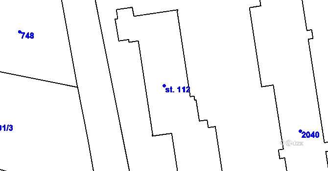 Parcela st. 112 v KÚ Mezholezy u Horšovského Týna, Katastrální mapa