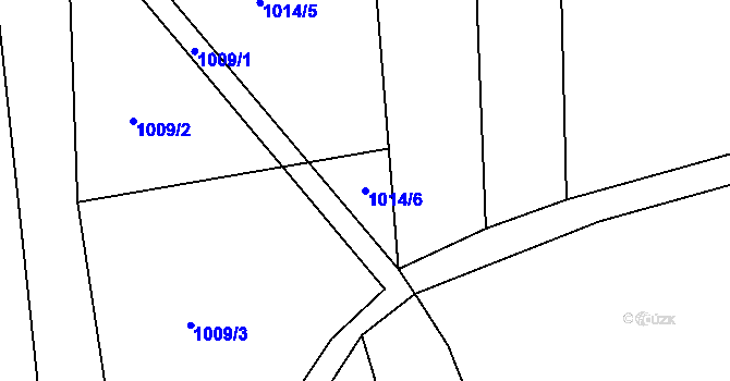 Parcela st. 1014/6 v KÚ Mezilesí, Katastrální mapa