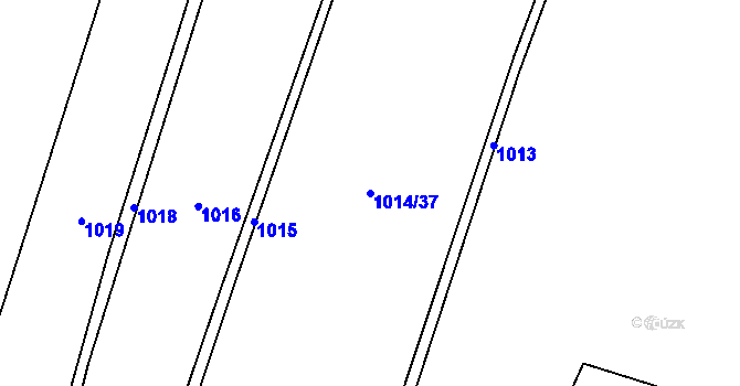 Parcela st. 1014/37 v KÚ Mezilesí, Katastrální mapa