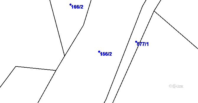 Parcela st. 156/2 v KÚ Mezilesí u Náchoda, Katastrální mapa