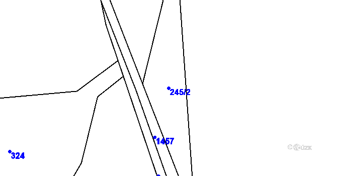 Parcela st. 245/2 v KÚ Mezina, Katastrální mapa
