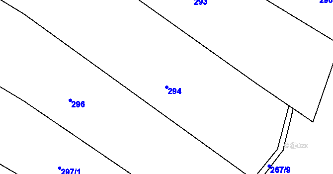 Parcela st. 294 v KÚ Meziříčko u Jihlavy, Katastrální mapa