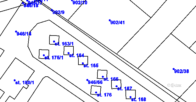 Parcela st. 946/56 v KÚ Meziříčko u Jihlavy, Katastrální mapa