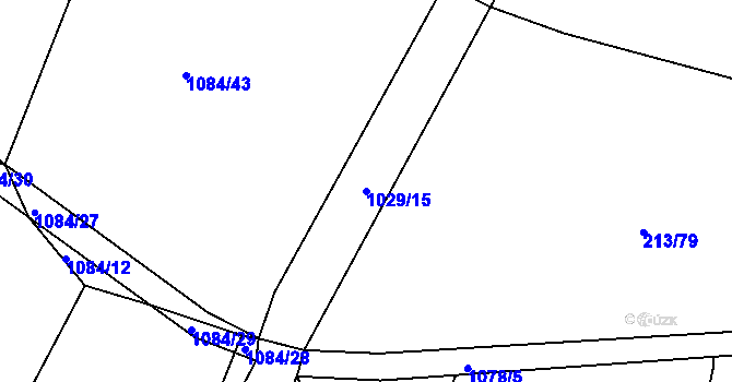 Parcela st. 1029/15 v KÚ Mezno, Katastrální mapa