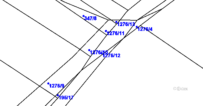 Parcela st. 1276/12 v KÚ Mezno, Katastrální mapa