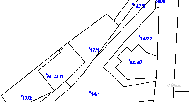 Parcela st. 147/4 v KÚ Sušice, Katastrální mapa