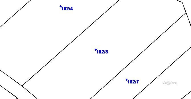 Parcela st. 182/5 v KÚ Zbyslavec, Katastrální mapa