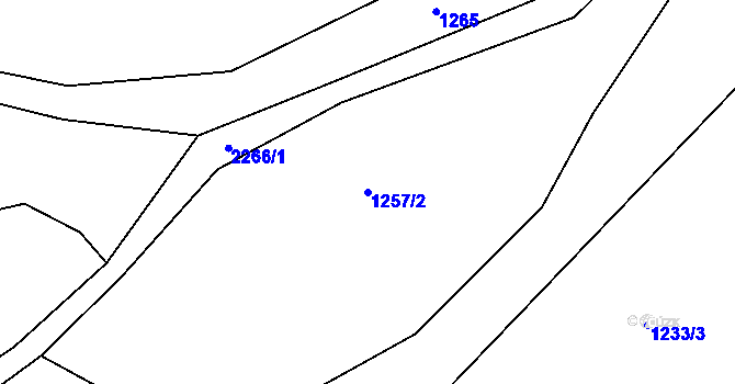 Parcela st. 1257/2 v KÚ Jáma, Katastrální mapa