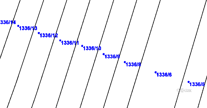 Parcela st. 1336/9 v KÚ Jáma, Katastrální mapa