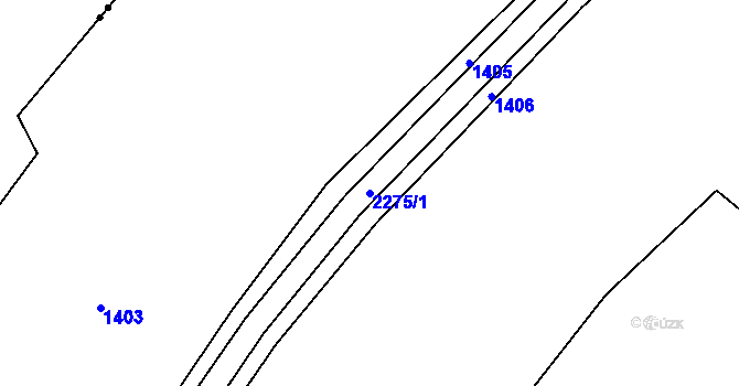 Parcela st. 2275/1 v KÚ Jáma, Katastrální mapa