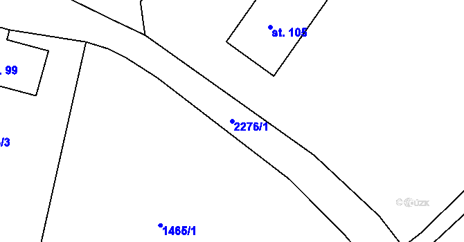 Parcela st. 2276/1 v KÚ Jáma, Katastrální mapa