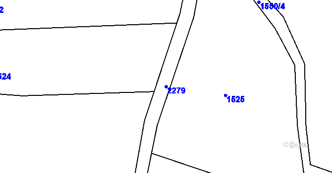 Parcela st. 2279 v KÚ Jáma, Katastrální mapa
