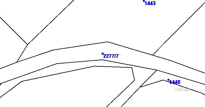 Parcela st. 2277/7 v KÚ Jáma, Katastrální mapa