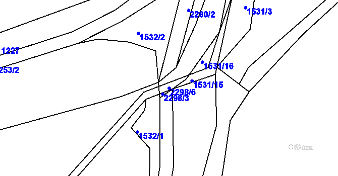 Parcela st. 2298/6 v KÚ Jáma, Katastrální mapa