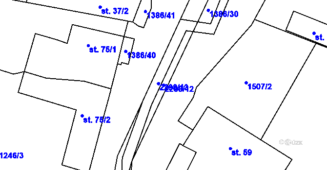 Parcela st. 2298/12 v KÚ Jáma, Katastrální mapa