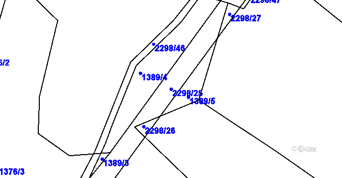 Parcela st. 2298/25 v KÚ Jáma, Katastrální mapa