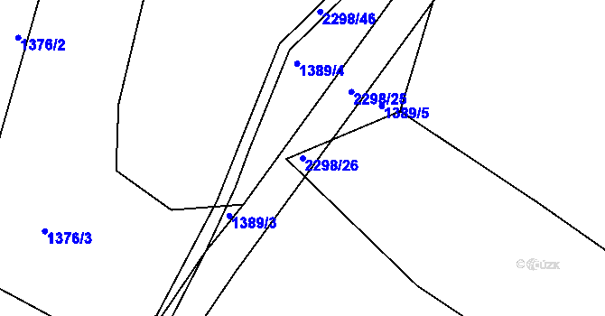Parcela st. 2298/26 v KÚ Jáma, Katastrální mapa
