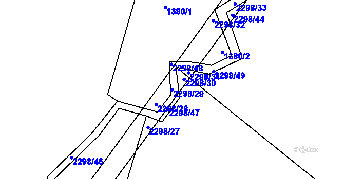 Parcela st. 2298/29 v KÚ Jáma, Katastrální mapa