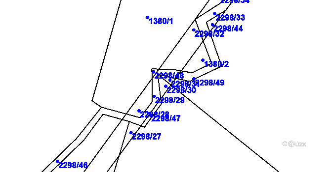 Parcela st. 2298/30 v KÚ Jáma, Katastrální mapa