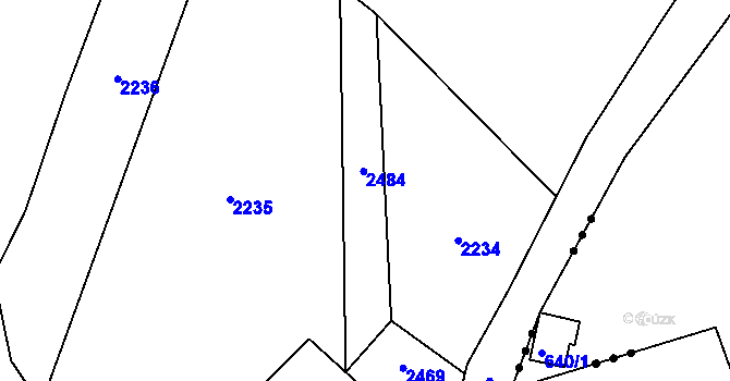 Parcela st. 240/2 v KÚ Mičovice, Katastrální mapa