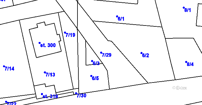 Parcela st. 7/29 v KÚ Michalovice u Havlíčkova Brodu, Katastrální mapa