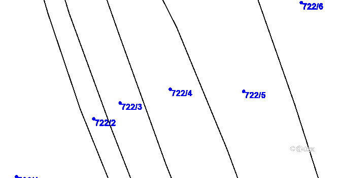 Parcela st. 722/4 v KÚ Šmolovy u Havlíčkova Brodu, Katastrální mapa