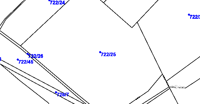 Parcela st. 722/25 v KÚ Šmolovy u Havlíčkova Brodu, Katastrální mapa