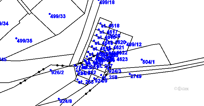 Parcela st. 255 v KÚ Šmolovy u Havlíčkova Brodu, Katastrální mapa