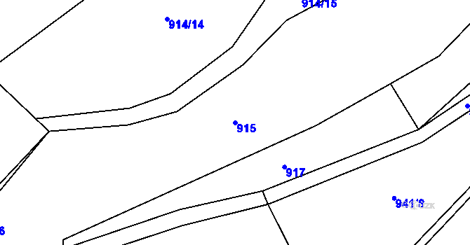 Parcela st. 915 v KÚ Šmolovy u Havlíčkova Brodu, Katastrální mapa