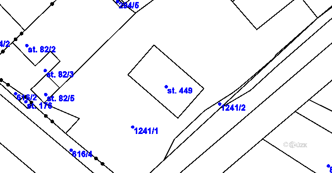 Parcela st. 449 v KÚ Šmolovy u Havlíčkova Brodu, Katastrální mapa