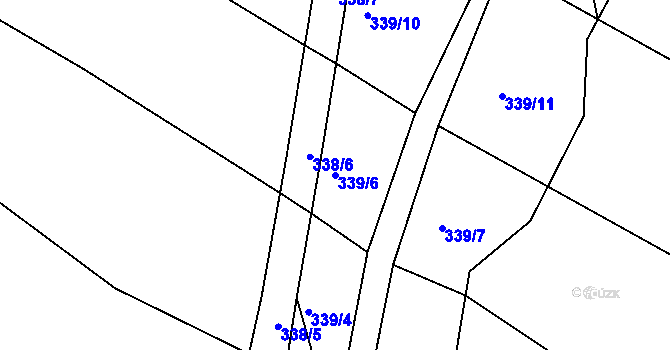 Parcela st. 339/6 v KÚ Mikolajice, Katastrální mapa