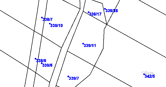Parcela st. 339/11 v KÚ Mikolajice, Katastrální mapa
