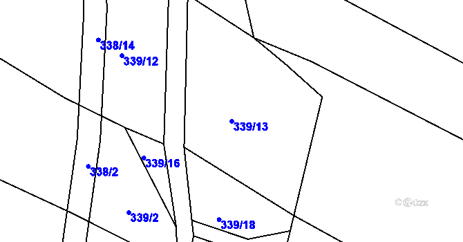 Parcela st. 339/13 v KÚ Mikolajice, Katastrální mapa