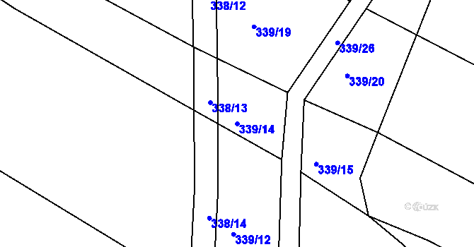 Parcela st. 339/14 v KÚ Mikolajice, Katastrální mapa