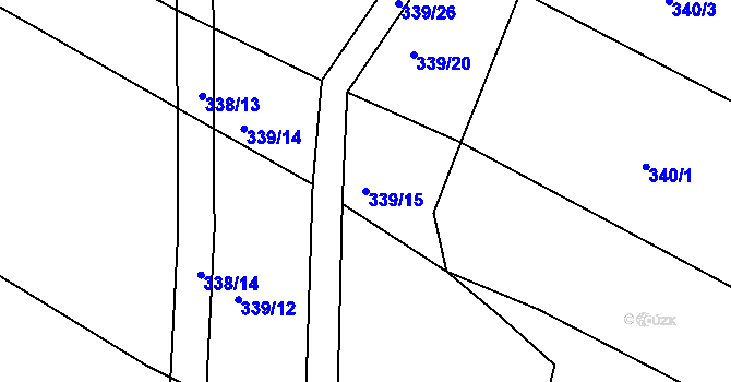 Parcela st. 339/15 v KÚ Mikolajice, Katastrální mapa